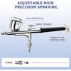 HHO-Dual-Action 0.3Mm Airbrush Gun Kit- Feed Functionality For Painting, Modeling, Cake Decorating, Makeup, Nails, Crafts