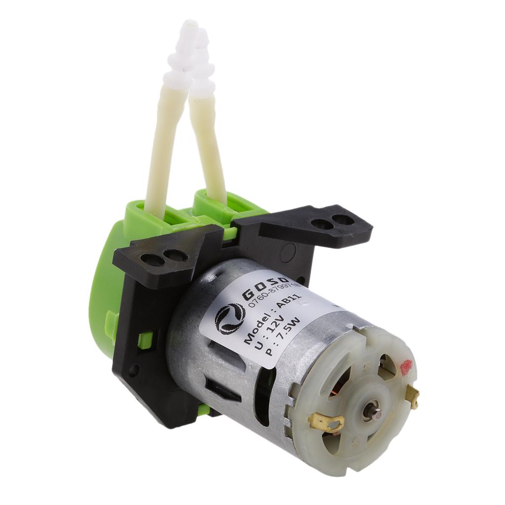 2x 12V Peristaltic Liquid Miniature Dosing Hose Pump For Aquarium Lab Green