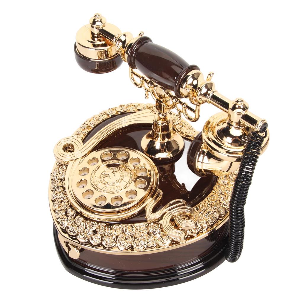 Vintage Music Box Light Luxury Innovative Elegant Heart Shaped Mechanical Old Telephone Music Box
