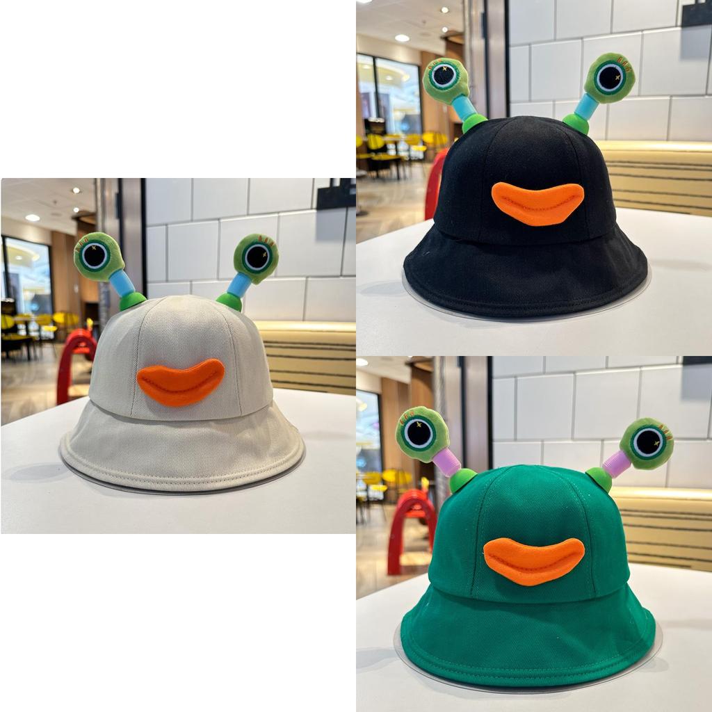 Cute Frog Eyes Glow Fisherman Hat Girls Spring Summer Sunshade Sunscreen Bucket Hat Lovely