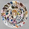 50Pcs Q Version Detective Conan Stickers - Cute Japanese Anime Characters for Graffiti, Stationery, Desktop, Journal DIY