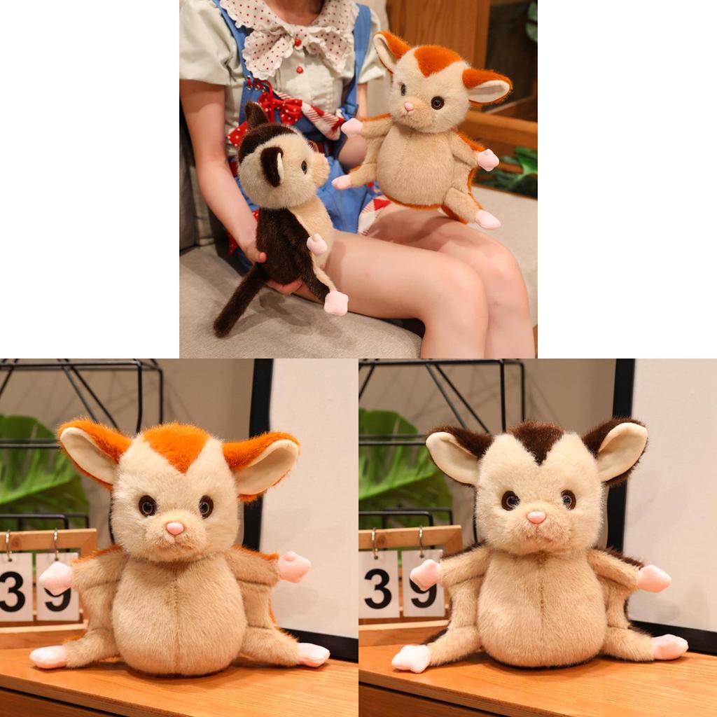Plush Sugar Glider Toy Animal Zoo Souvenir Soft Stuffed Animal For Kids And Adults