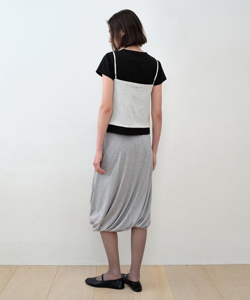 Simeteuligpeosenteu Lace Layered Two-Way Top / Black