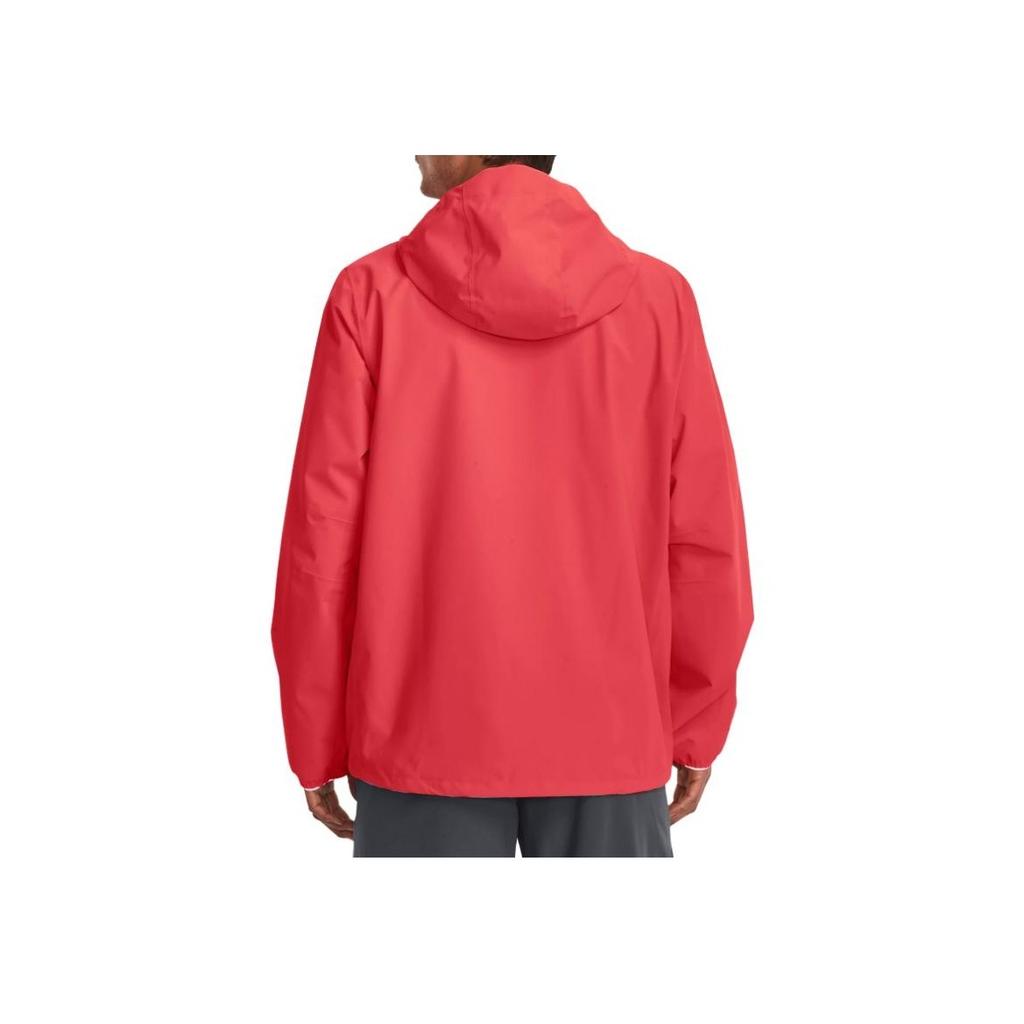 Under Armour Stormproof Cloudstrike Stretch Jacket With Solid Color Logo Print And Zippered Hood Men Jackets 1376066-628