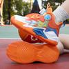 2025 spring and summer boys and girls sports shoes medium and older children's mesh comfortable basketball shoes rotating casual versatile shoes