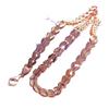 Purple Gold Color Gold Coarse Wheat Ear Necklace Simple Temperament Fashion Personality High-End Rose Gold Plated Chain