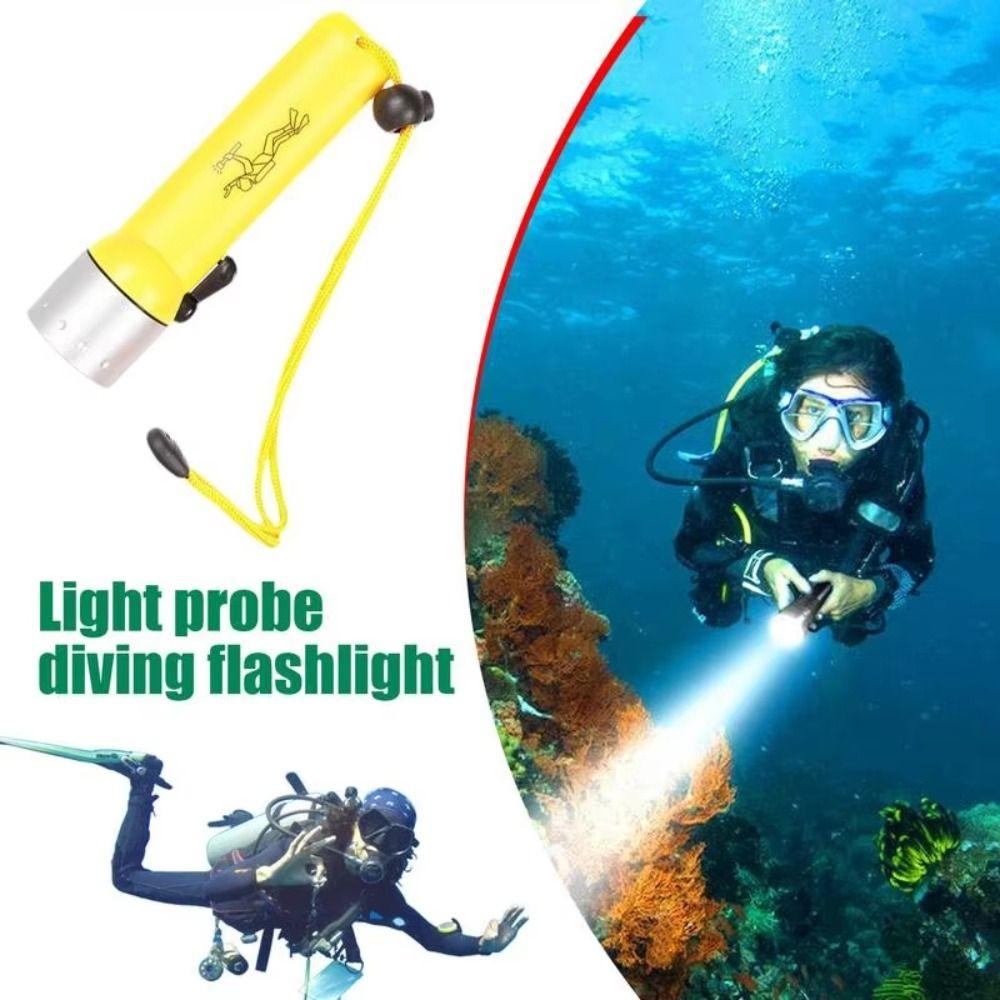 Hole Diving Diving Lamp Waterproof Underwater Flashlight LED Magnetic Flashlight  Home Outdoor