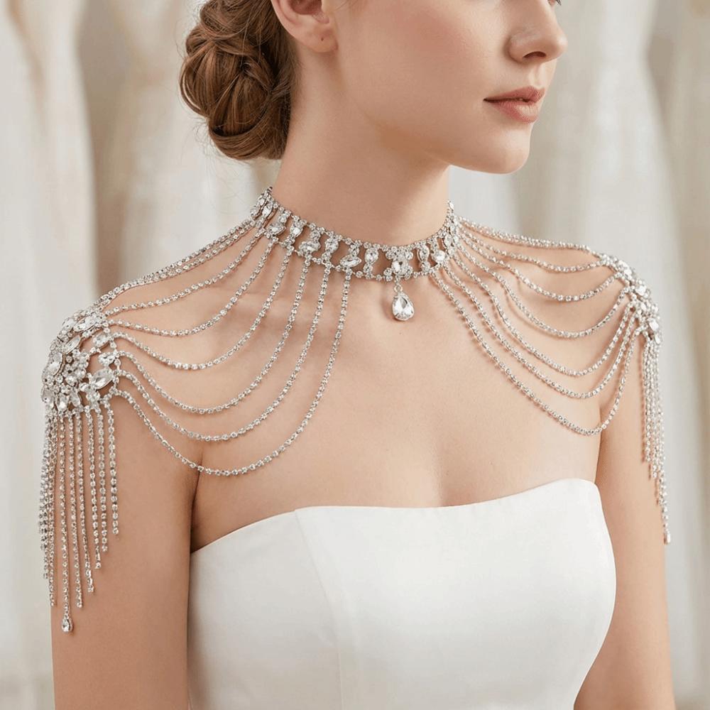 Elegant Women Shoulder Chain Luxurious Design Shoulder Body Chain  Wedding Ceremony