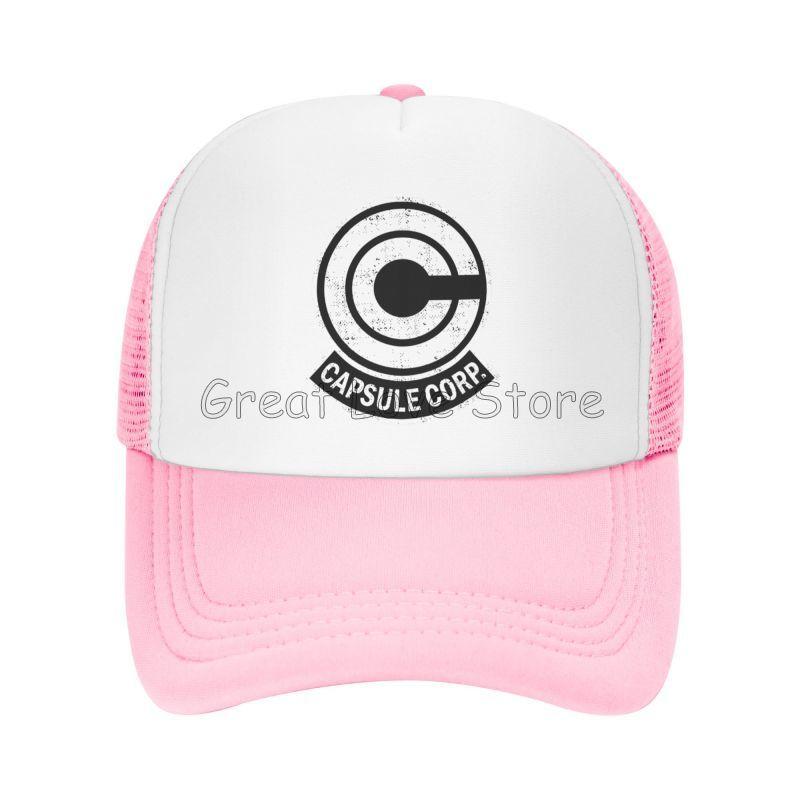 Capsule Corp Mesh Baseball Caps Unisex Hip-Hop Trucker Hat Anime DBZ Dad Hat Adjustable Racing Cap Summer Trucker Snapback Hats