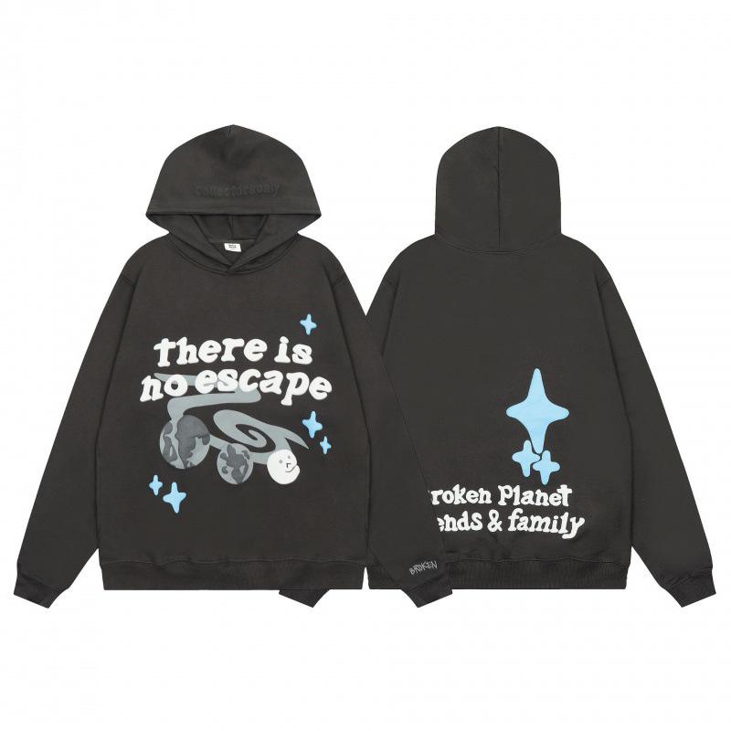 American Trendy BROKEN PLANET MARKET Fleece-lined Hoodie for Men & Women - Autumn/Winter Collection