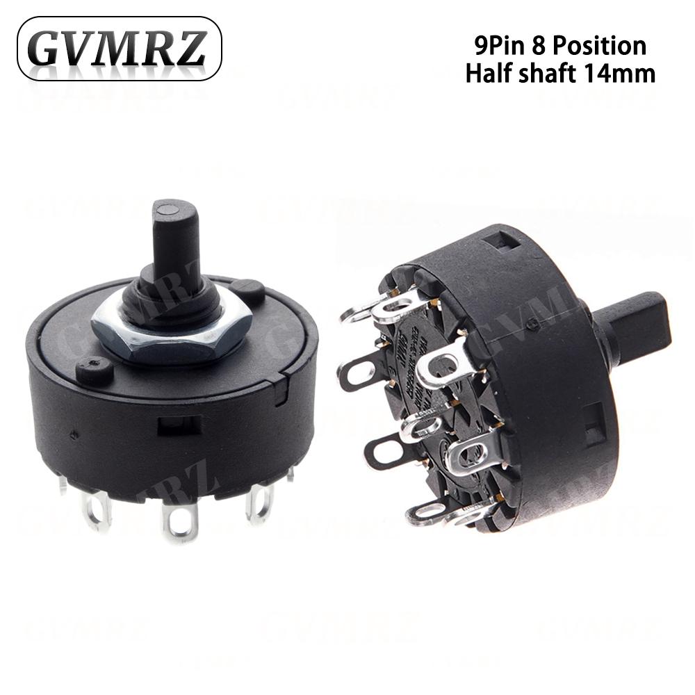 Knob Switch 6A 2/3/5/6/7/8 Position Rotary Switch 3/4/6/7/8/9Pin Electric Oven Power Switch Heater Temperature Control Switch