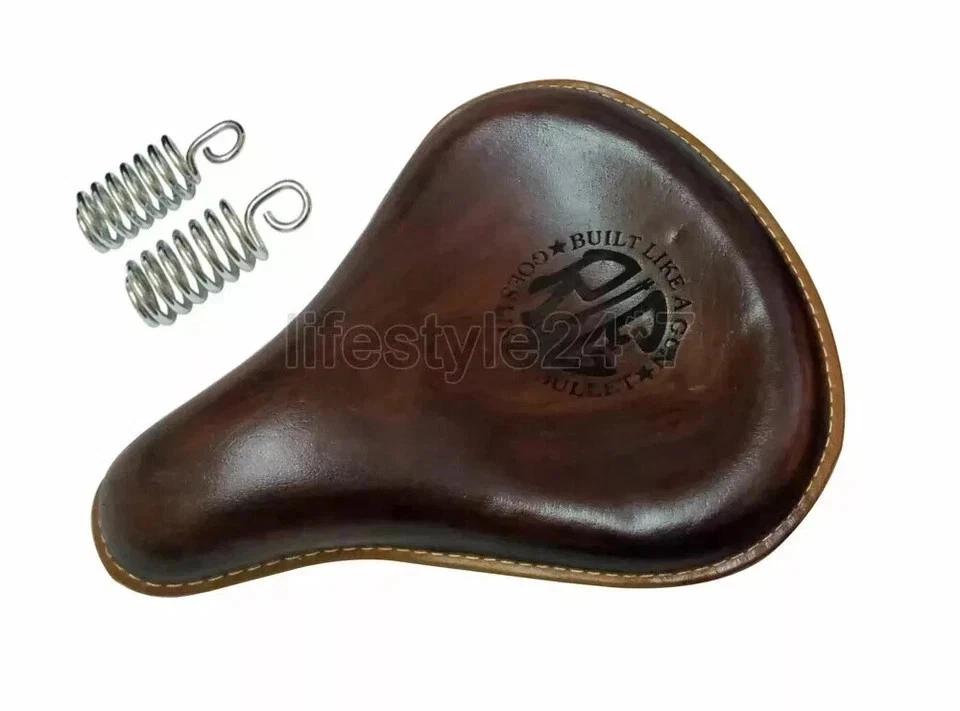 Fit For Royal Enfield Classic 350cc 500cc Front and Rear Leather Seat Brown
