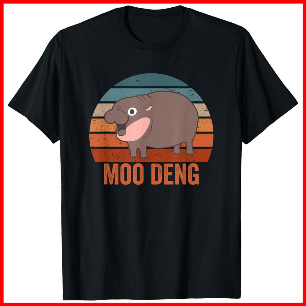

Moo Deng Baby Hippo Zoo Baby Hippo Vintage Black Cotton T-Shirt Unisex T-Shirt XXXXL