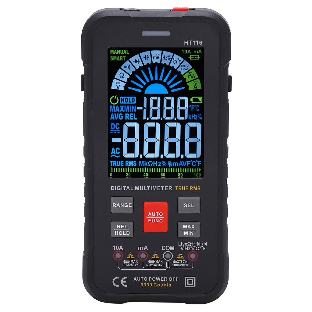 HT116 Intelligent Multimeter Digital Current Voltage Resistance Meter with LED Display