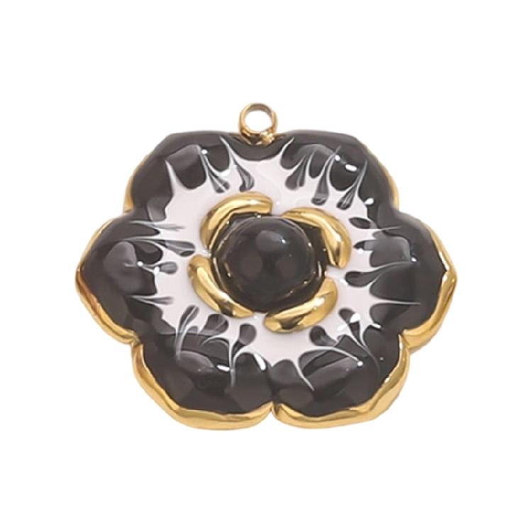 Polierte Lebendige Florale Anhängerkomponente Für Individuelle Halsketten Armbänder Ohrringe Basteln