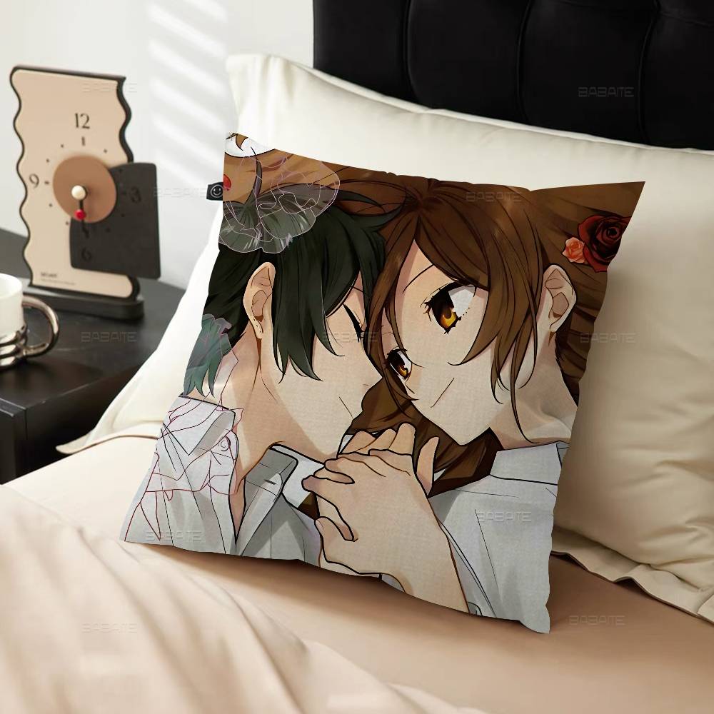 Horimiya Anime Cushion Cover Car Throw Pillow Case For Sofa Car Christmas Gift 40x40cm 45x45cm