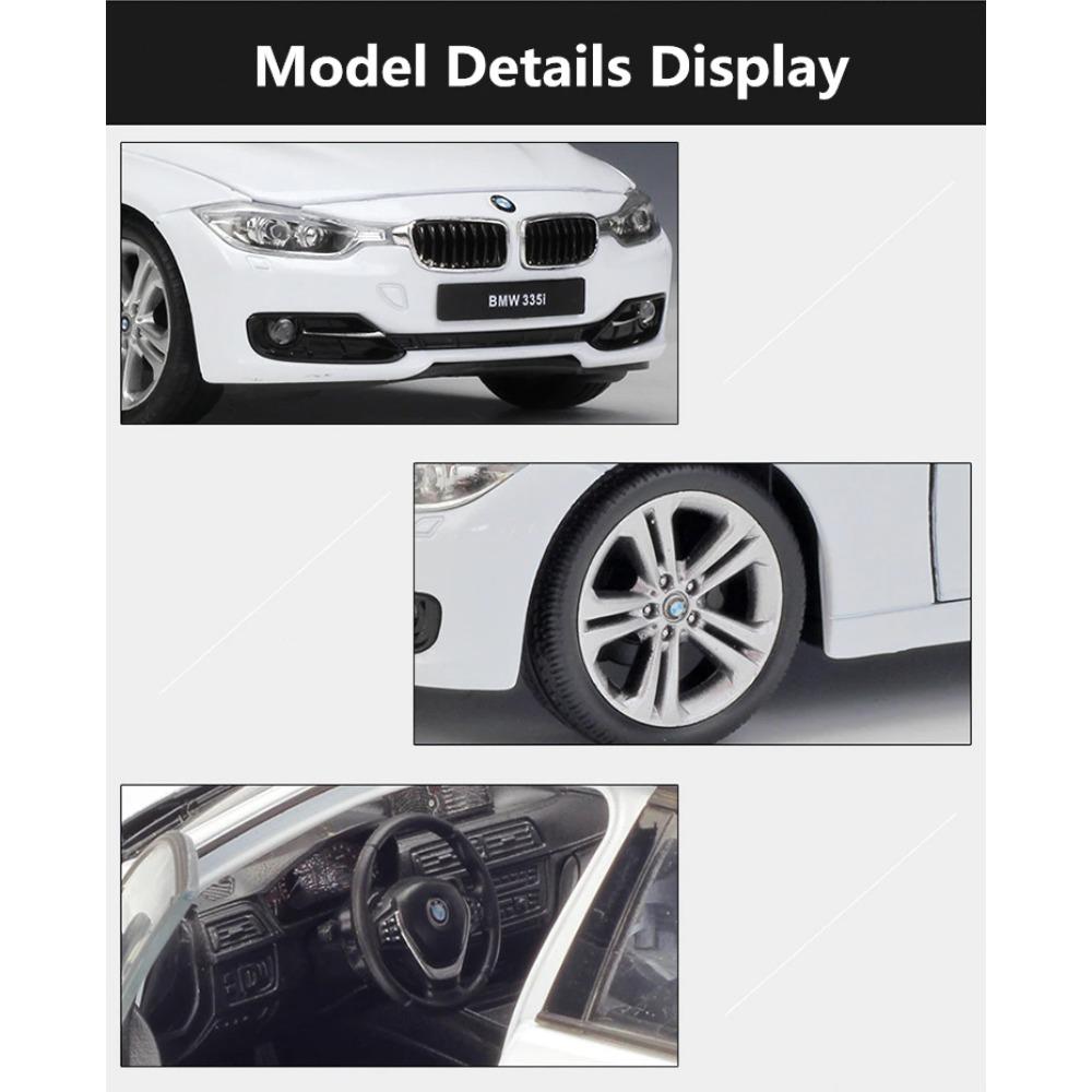 WELLY 1/24 BMW 335i Alloy Miniature Car Model Diecast Metal Scale Model Car Diecast Metal Static Collection Children Toy Car