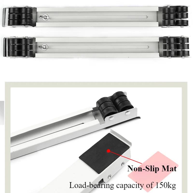 2 pc Washing Machine Stand Mobile Base Adjustable Roller Furniture Dolly Refrigerator Moving Cart Furniture Base Bracket Movers