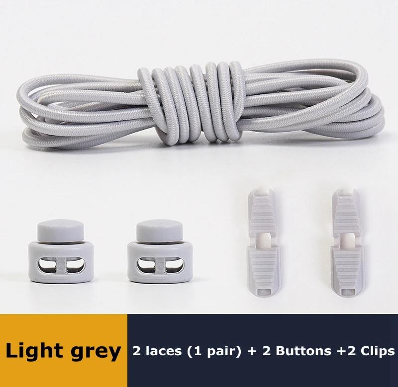 No Tie Shoe Laces Suitable for All Shoes Round Spring Lock Elastic Shoelaces Quick Wear in 1 Second Hiking Sports Lazy Shoelace