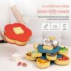 Single/Double Layer Rotating Snack Box with Lid 10 Compartment Divided Serving Tray Party