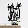 Stylish Metal Cat Wall Art Sculpture Home Decor for Living Room Bedroom Office Christmas Gift