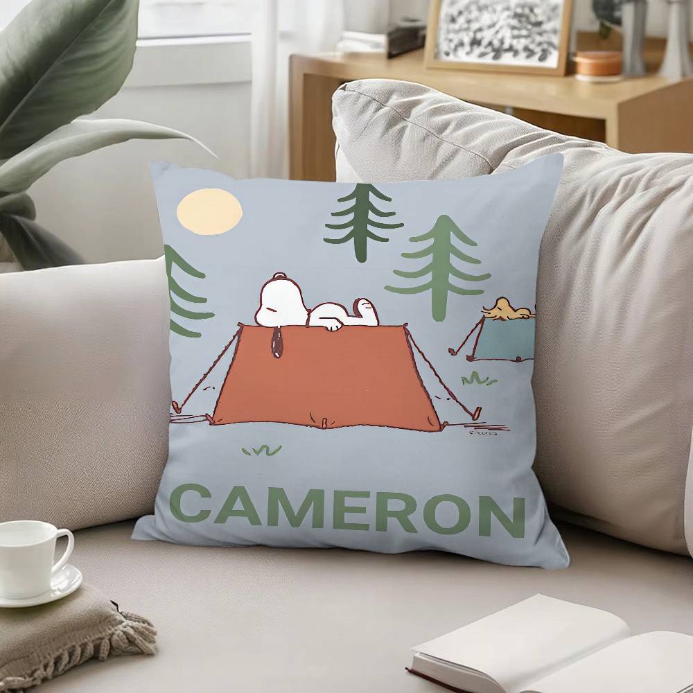 Cartoon Dog-S_SnoopyS Pillow Case Pattern Printed Pillowcase For Living Room Sofa Cushion Cover & Bedroom Decor
