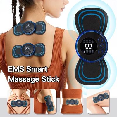 Electric Neck Massager Mini Cervical Back Muscle Massage Patch Stimulator Massageador Mat Portable Gel Pad Stickers Slim