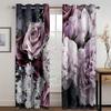 3D Soft Pink Rose Flower Pattern Sunshade Window Curtains Deluxe Living Space Bedroom Space Home Decor Window Curtains 2 Panelss