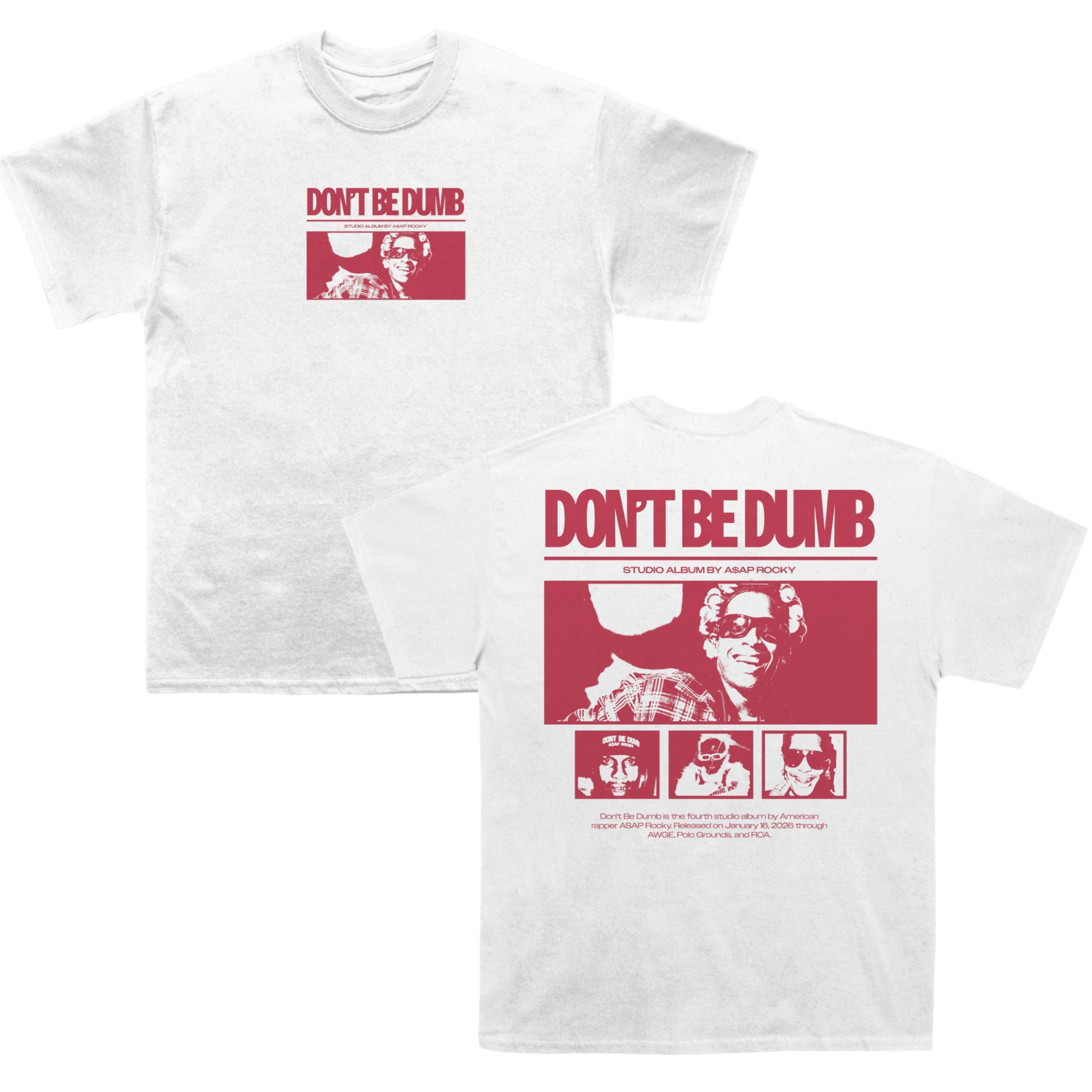 

Asap Rocky Dont Be Dumb graphic 2026 Unisexs TShirt Unisex ONeck 100 Cotton Short Sleeve Oversized Y2k Popular Fashion Tee S
