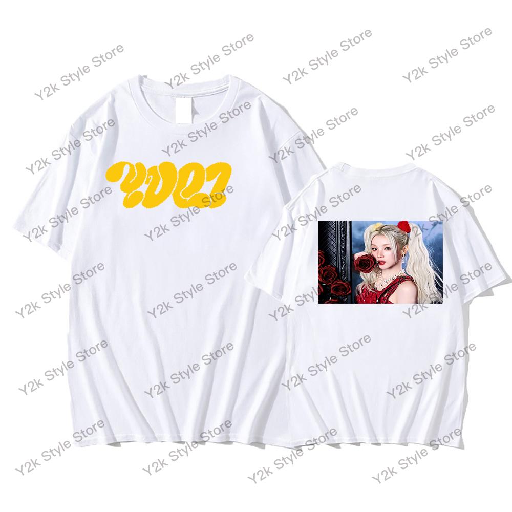 

Gidle Song Yuqi solo2 Album COPDD Concert The Same Clothes Y2K Clothing Harajuku Summer Kawaii Unisex 100Cotton Graphic T Shirt S