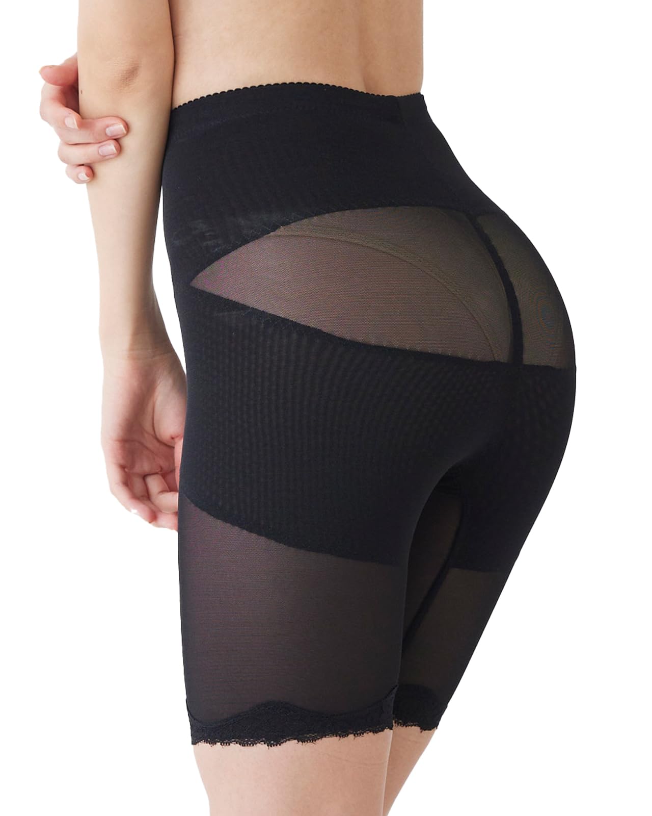 

Избавьтесь от своего скелетного волнового таза таза большого кружева M [Radianne] кольцо, пояс, пояс, вертел, корректирующее белье, подтягивающее бедра, подол, черный,