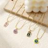 1 Piece Bamboo Chain Pendant Necklace Brass Gold Plated Charm Necklace For Women Enamel Retro Geometric Jewelry Gift 45cm + 5cm