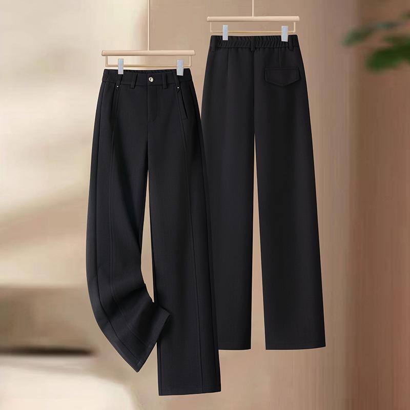 Dámské vlněné kalhoty s vysokým pasem - Podzim/Zima 2024: Elastické, Rovné, Úzké a Široké nohavice