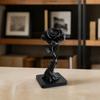3D Black Rose Decorative Ornament for Home Shelf Table Display