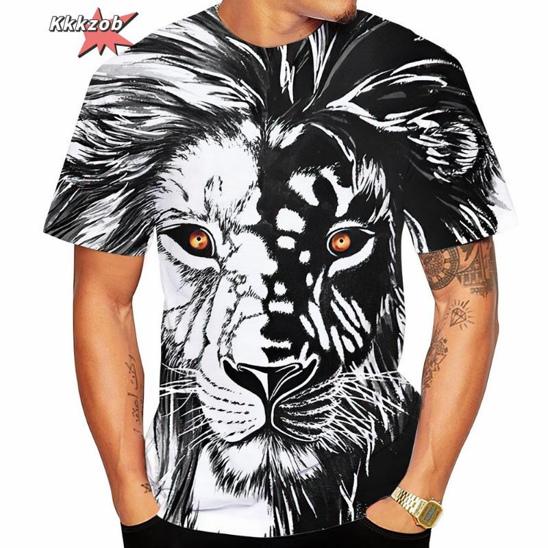 Fashion 3D Skull New Printed T-Shirt Men's Summer Outdoor Men's Short Sleeve Tee Round Neck