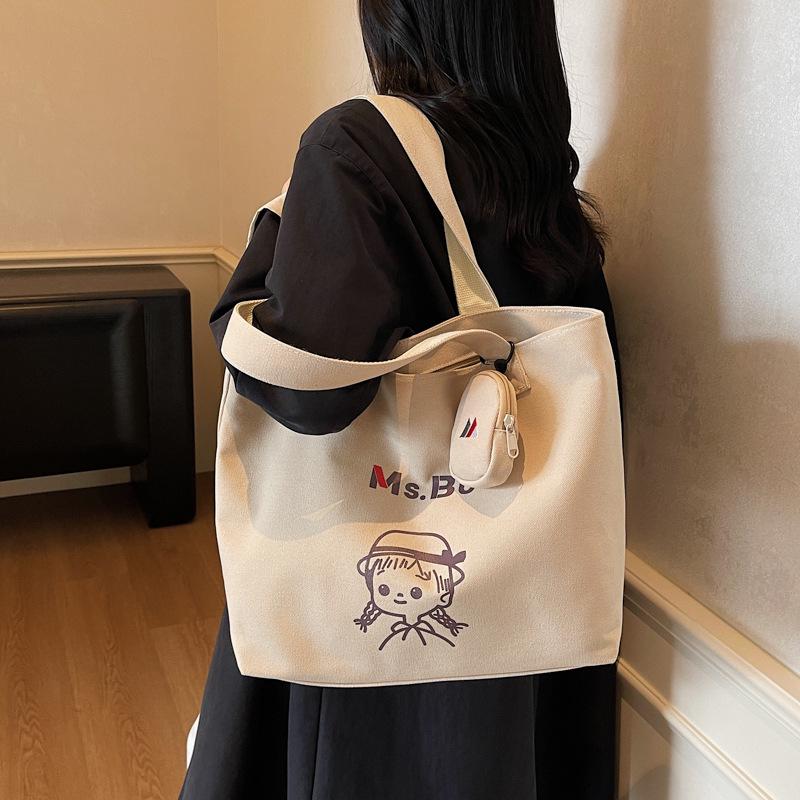 Trendy Women's Cute Cartoon Underarm Tote: Versatile Handbag for Casual Commuting & Mommy Needs