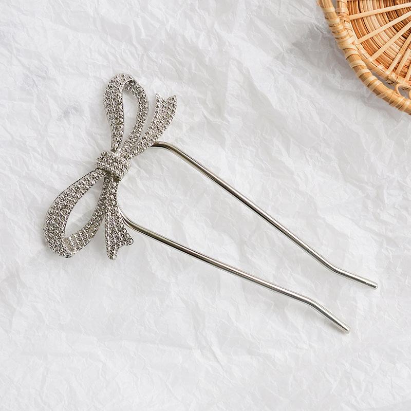 Fashion Hair Accessories Metal U Shape Hair Stick For Women Silver Gold Color Elegant Shell Enamel Hairpin Female Headwear Gifts