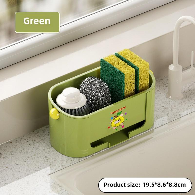 Kitchen Draining Sponge Rag Sink Bowl Countertop Large-capacity Rag Dishwashing Storage Rack