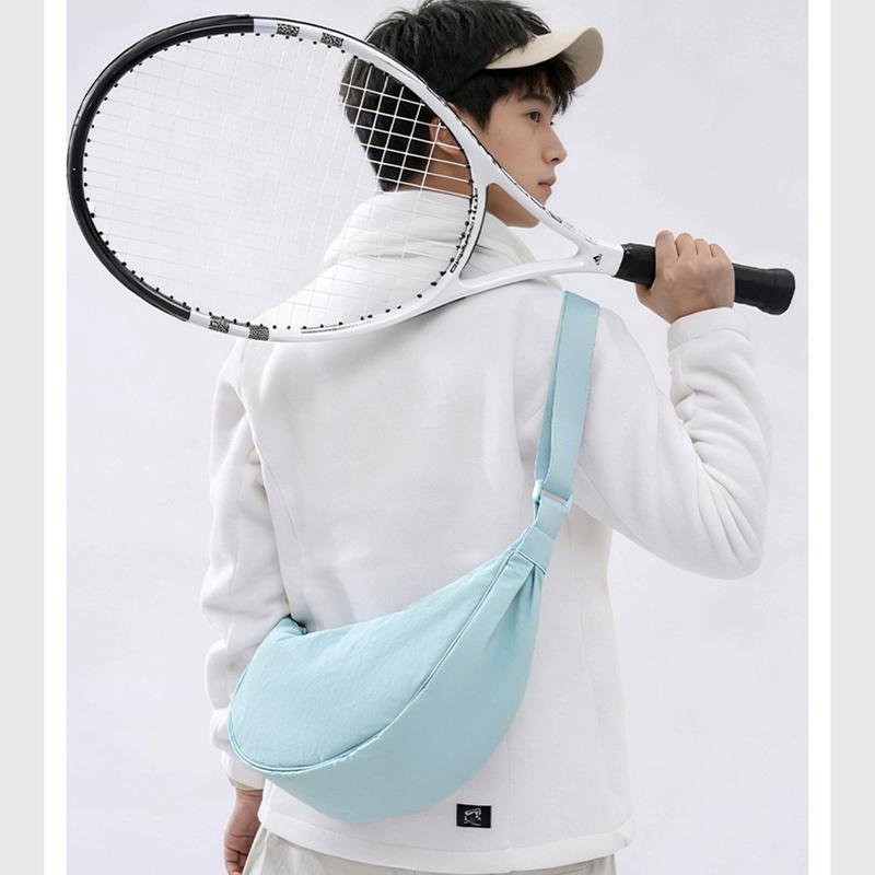 New Simple and Casual Solid Color Nylon Large Capacity Men Women's Dumpling Bag Shoulder Bag for Travel and Commuting Unisex Hobo Bags