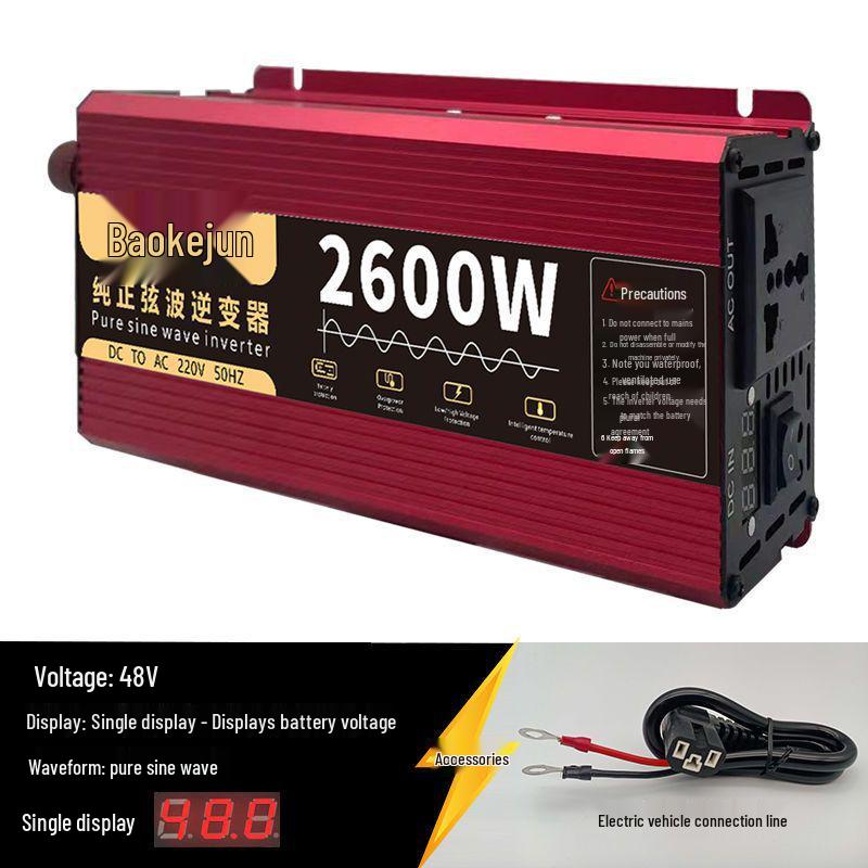Sine Wave Car Inverter: 12V/24V to 220V High-Power Converter for Truck Batteries