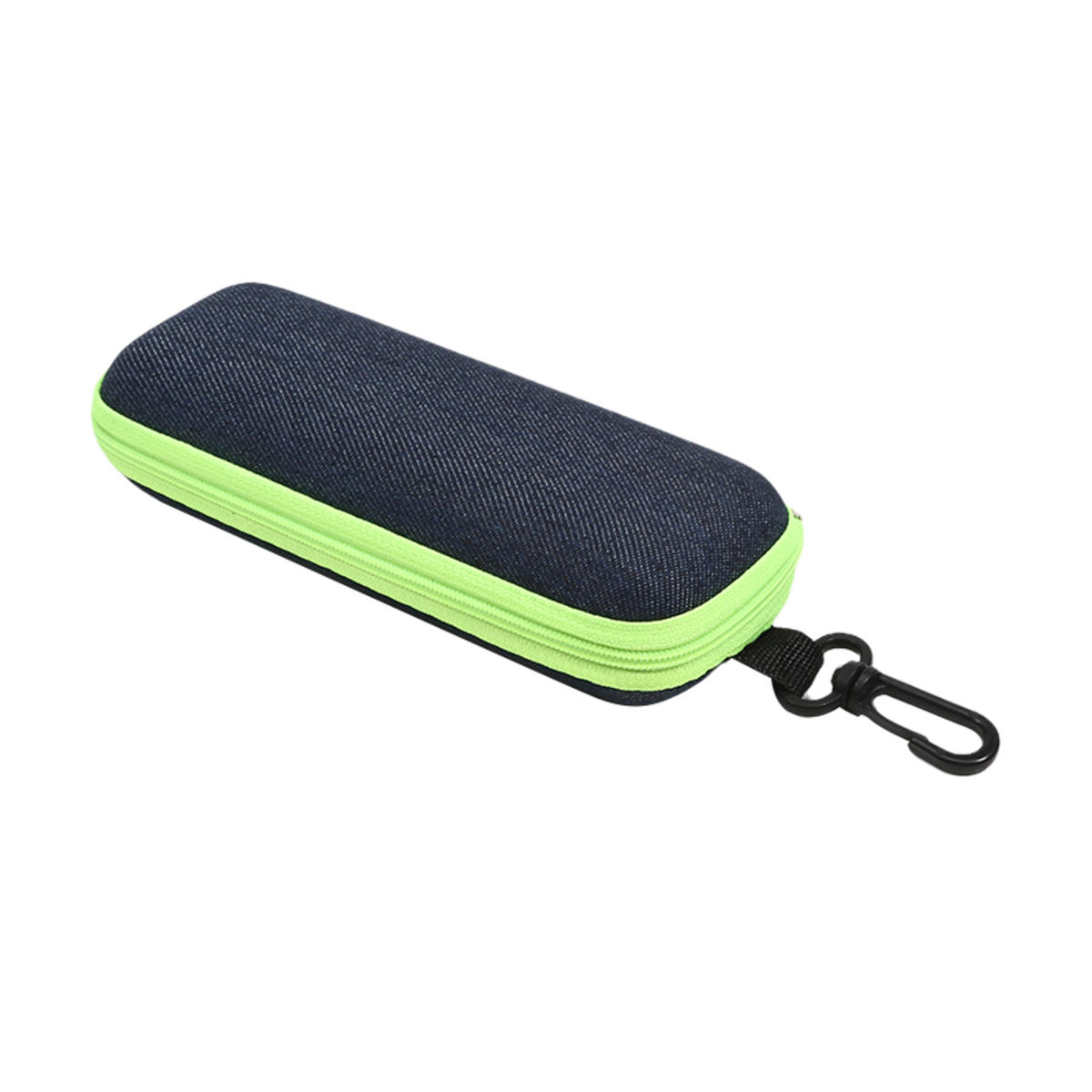 

Модный джинсовый тканевый футляр для очков на молнии, контейнер для защиты солнцезащитных очков, чехол для очков, органайзер для очков для чтения, сумка для переноски one size зелёный