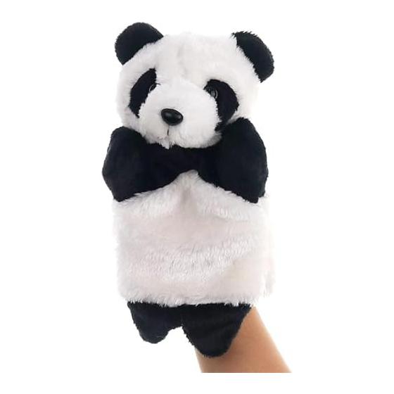 Hand Puppet Panda Shape Cute Animal Puppet Stuffed Toy Hand Dancing Animal Finger Puppet Festival Celebration Event Ventriloquism Puppet Show Story