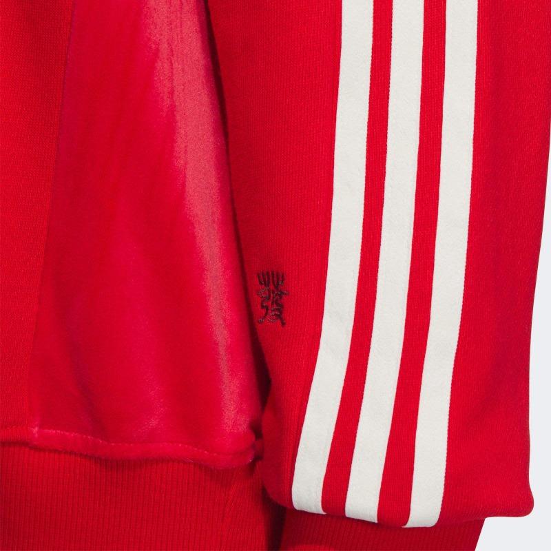Adidas Originals FW24 CNY Year Of The Snake Limited Edition Solid Color Versatile Fashion Pullover Long Sleeve Sweatshirt Women Sweatshirt Red JL8424