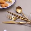 Matte Gold 18/10 Stainless Steel Luxury Cutlery Dinnerware Tableware Knife Spoon Fork Chopsticks Flatware Set Dishwasher Safe
