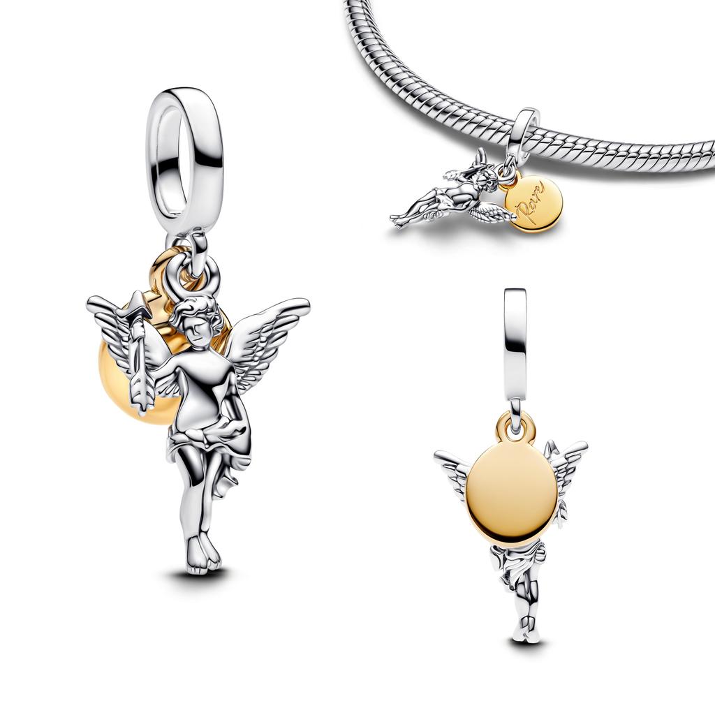 Placcato Oro 18K Rame Fascino Infinito Amore Adatto Bracciale Originale Ciondolo Cuore Madre Fiore Perla San Valentino
