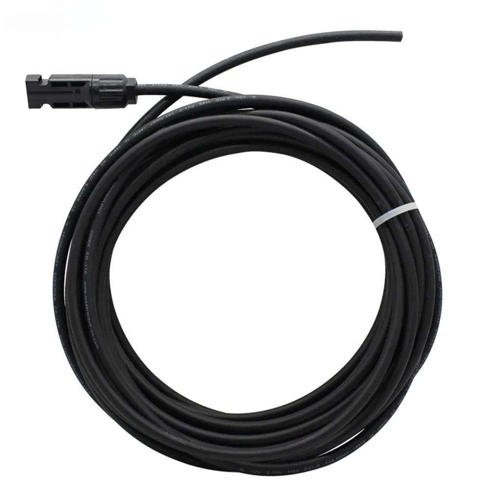 1Pair Solar Panel Extension Cable Copper Wire 6/4/2.5mm² 10/12/14AWG Black and Red with Connector Solar PV Cable