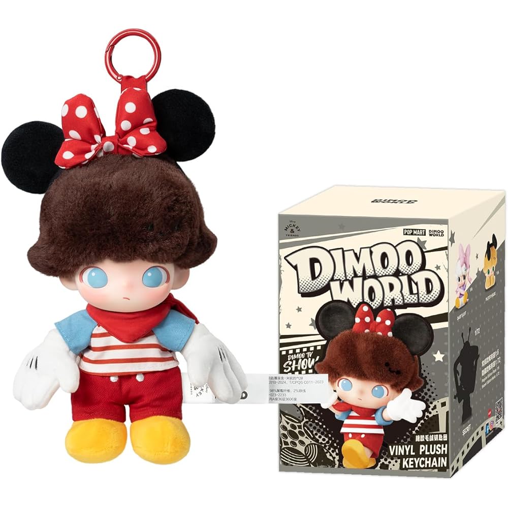 Pop Mart Dimoo World Disney Plush Keychain 1 Piece PVC Soft Vinyl Toy Collectible Figure