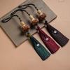 Boxwood Buddha Lotus Car Pendant - Rearview Mirror Hanging Ornament for Peace and Blessings