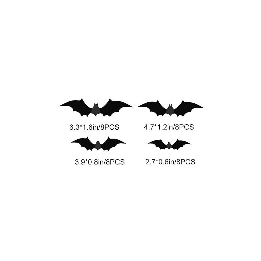 

Indoor Halloween Decor Black Lace Table Runner Fireplace Mantel Scarf Round Tablecloth Cobweb Lampshade with 3D Bat Wall Sticker