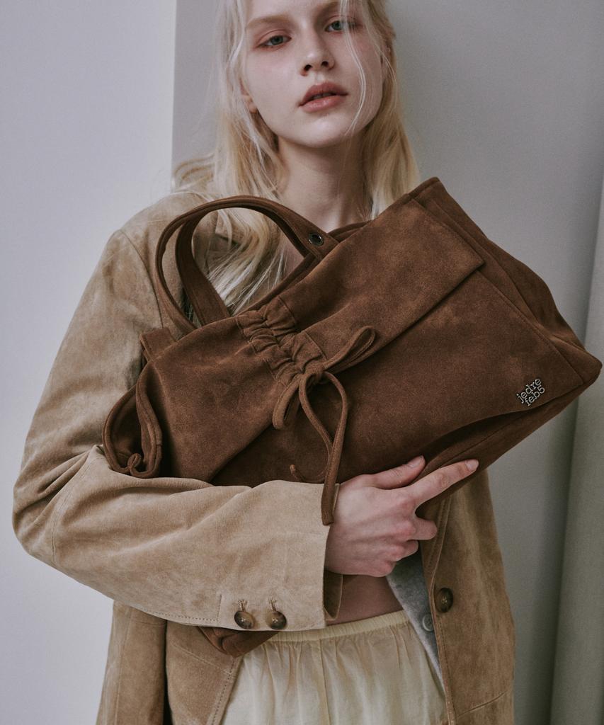 Jedrefeb5 Suede Butterfly Flap Bag Brown